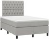 vidaXL Boxspringbett mit Matratze Hellgrau 120x190 cm Stoff 3269902 Bild 2