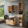Badmöbel-Set Beatrice Artisan Eiche/Anthrazit 3 Teile mit Hochschrank Vicco Bild 4