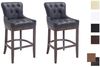 CLP 2er Set Barhocker Lakewood Echtleder gepolstert,schwarz antik Bild 2