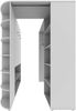 99rooms Lio Eckkleiderschrank mit Falttüren Weiß Graphit Bild 3