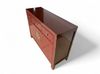 Vintage Kommode Rot Dunkelrot Messingkreis chinesisch Schrank Sideboard Kolonial-Stil Antik-Stil Lowboard asiatisch orientalisch Fernost shabby-chic Landhaus Bild 5