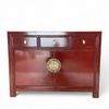 Vintage Kommode Rot Dunkelrot Messingkreis chinesisch Schrank Sideboard Kolonial-Stil Antik-Stil Lowboard asiatisch orientalisch Fernost shabby-chic Landhaus Bild 3