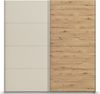 rauch Quadra, Kleiderschrank, Schiebetürenschrank, 2-türig, mit 2 Kleiderstangen und 4 Einlegeböden, Farbe Beige/Eiche Artisan, BxHxT 226x229x61cm Bild 2