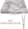 Bettwäsche-Set (135x200cm) - Renforce Marble - Grau Bild 2