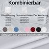 Kisska Kissenbezug LUNA Kissenüberzug Sofakissenbezug Kopfkissenbezug, (1 Stück), Atmungsaktiv, aus Baumwolle 40x40 Hellgrau Bild 3