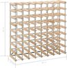 vidaXL Weinregal für 72 Flaschen Massivholz Kiefer 282471 Bild 5