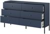 Selsey 'Monne' Kommode mit 6 Schubladen, dunkelblau mit Metallbeinen, ca. 91 x 154 x 39 cm Bild 3