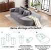 Sofa, Vollkomprimiertes knochenloses Sofa segmentiertes Wolkensofa modernes modulares Sofa ohne Montage, Chenille-Stoff, Beige Bild 4