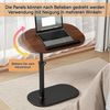 BlingBin Beistelltisch Beistelltisch Holz Klein Couchtisch Sofatisch,C Form Höhenverstellbar (1 Set, 1-St, 45 x 30 x 80 cm), Höhenverstellbar und 360° Drehung, ideales Geschenk Bild 4