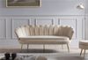 Muschelsofa 3-Sitzer SALESFEVER, Samtoptik Beige Bild 5