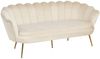 Muschelsofa 3-Sitzer SALESFEVER, Samtoptik Beige Bild 2