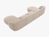 Micadoni Panorama-Sofa Miley 5-Sitzer Chenille Haga Beige Bild 3