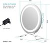 EMKE Schminkspiegel mit Beleuchtung Runder LED Kosmetikspiegel Drehbar Make-up Spiegel mit Touchschalter, 3 Lichtfarben Dimmbar und Memory-Funktion, Weiß, ф40cm Bild 5