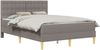 vidaXL Bettgestell mit Matratze mit Kopfteil Taupe 140 x 190 cm Stoff 3415111 Bild 2