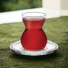 Pasabahce Bekata 12-Teilig Türkische Teegläser-Set mit Untertassen 12 ml Cay Bardagi Teeglas transparent Bild 3