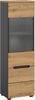 Home affaire Vitrine REHAT, TOPSELLER!, Höhe 125 cm, 1 Glastür, 1 Böden, 3 Fächer (1-St, stehend und hängend montierbar) Vitrinenschrank, Schrank, Glasvitrine, Wohnzimmervitrine Bild 3