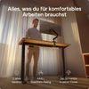 Desktronic HomeOne Elektrisch höhenverstellbarer Schreibtisch 140x70cm Schwarz/Eiche mit Memory-Funktion, Anti-Kollisions Technologie, USB-A und USB-C-Ladeanschlüssen Bild 2