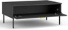 AX LIVING Couch Tisch Brunelli 100 Schwarz Holzoptik goldenem Griff Bild 2
