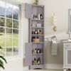 Eck-Badezimmerschrank B 37 x T 24,5 x H 170 cm, aus MDF, lackiert, mit 2 Türen Bild 2