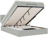 vidaXL Ottoman-Bett mit Matratze & LEDs Hellgrau 140x190 cm Samt 3312764 Bild 2