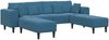 vidaXL Sofa 3 pcs Blau 250 x 188 x 76 cm Samt 3335171 Bild 2