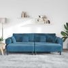 vidaXL Sofa 3 pcs Blau 250 x 188 x 76 cm Samt 3335171 Bild 3