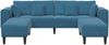 vidaXL Sofa 3 pcs Blau 250 x 188 x 76 cm Samt 3335171 Bild 4