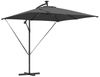 Sonnenschirm, Gartenschirm mit LED-Lichtleisten Anthrazit 249 x 249 x 250 cm Bild 2