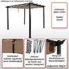 Mendler 'HWC-N93' Pergola, stabiles 8cm-Gestell mit Schiebedach UV50+ 3x3 m, Aluminium, Grün Bild 2