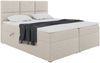 MEBLINI Boxspringbett KYLIAN 160x220 cm mit Bettkasten - H3/Beige Webstoff Polsterbett - Doppelbett mit Topper & Taschenfederkern-Matratze Bild 2