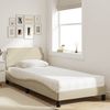 vidaXL Bett mit Matratze "Dover" Creme 90x190 cm Stoff 3208309 Bild 3