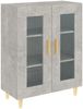 Sideboard Betongrau 69,5 x 34 x 90 cm Holzwerkstoff [812118] Bild 2