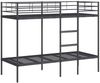 vidaXL Etagenbett ohne Matratze Schwarz 75x190 cm Stahl 42000319 Bild 2