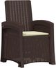 vidaXL Liegesessel Garten Rattan-Optik Braun und Creme PP 8012004 Bild 2