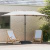 Garten-Sonnenschirm, Terrassenschirm Sand 385 x 209 x 244 cm Polyester und Stahl Bild 3