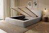 Polsterbett Doppelbett OMAHA 180x200cm in Stoff Euphoria Creme Bild 3