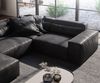 Wohnlandschaft Sirpio 300x210 cm Lederimitat Vintage Anthrazit Recamiere variabel mit Hocker Bild 5