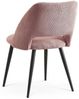 B&D home Esszimmerstühle 2er Set, Polsterstuhl mit Armlehne, Küchenstuhl, Design Stühle Esszimmer, Wohnzimmer, Küche, Metallbeine, Kordsamt, Rosa, 11126-ROSA-2 Bild 4
