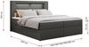 Boxspringbett - Polsterbett mit LED Kopfteil - GOLD-5 - 140x200cm - Dunkelgrau Kunstleder - H3 Bild 5