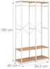 Relaxdays Garderobe offen Kleiderstangen & Ablagen Bild 4