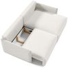 Ecksofa Schlafsofa Sofa MINEA in Stoff Abriamo Creme Ottomane Rechts Bild 3