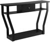 Konsolentisch schwarz Flurtisch mit Schublade und Regal 120 x 30 x 81 cm Schwarz Bild 3