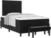 vidaXL Boxspringbett mit Kopfteil Schwarz 190 x 120 cm Samt 3344566 Bild 2