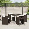 vidaXL Garten Essgruppe 5 pcs Braun Poly-Rattan 3380697 Bild 4