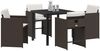 vidaXL Garten Essgruppe 5 pcs Braun Poly-Rattan 3380697 Bild 3