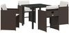 vidaXL Garten Essgruppe 5 pcs Braun Poly-Rattan 3380697 Bild 2