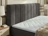 Boxspringbett mit Matratze H4 ALVER KING, Doppelbett, gepolstertes Polsterbett, 7-Zonen-Multipocket-Kern H4, hohe Kopfteil - Topper Visco - Dunkelgrau Velvet Bild 5