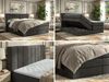 Boxspringbett mit Matratze H4 ALVER KING, Doppelbett, gepolstertes Polsterbett, 7-Zonen-Multipocket-Kern H4, hohe Kopfteil - Topper Visco - Dunkelgrau Velvet Bild 2