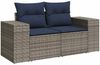 vidaXL 7-tlg. Garten-Sofagarnitur mit Kissen Grau Poly Rattan 3327386 Bild 5