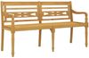vidaXL Batavia-Bank mit Königsblauem Kissen 150 cm Massivholz Teak 3100836 Bild 4